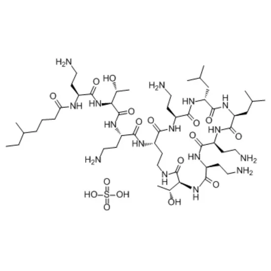Colistin Sulphate 99% Purity CAS 1264-72-8 Solid Chemical for Industrial Use 25kg Pack