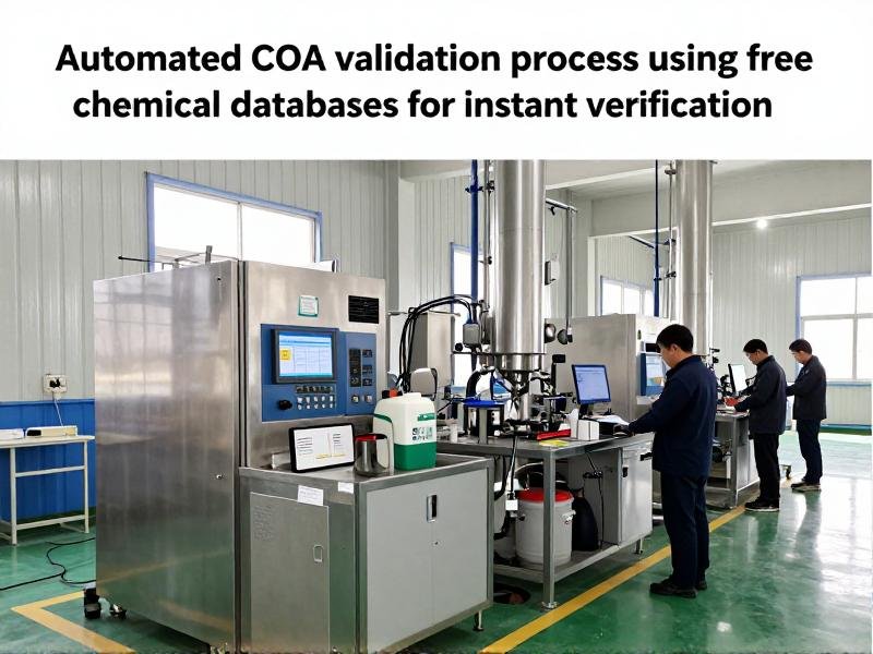 COA validation using chemical databases Automated COA validation process using free chemical databases for instant verification