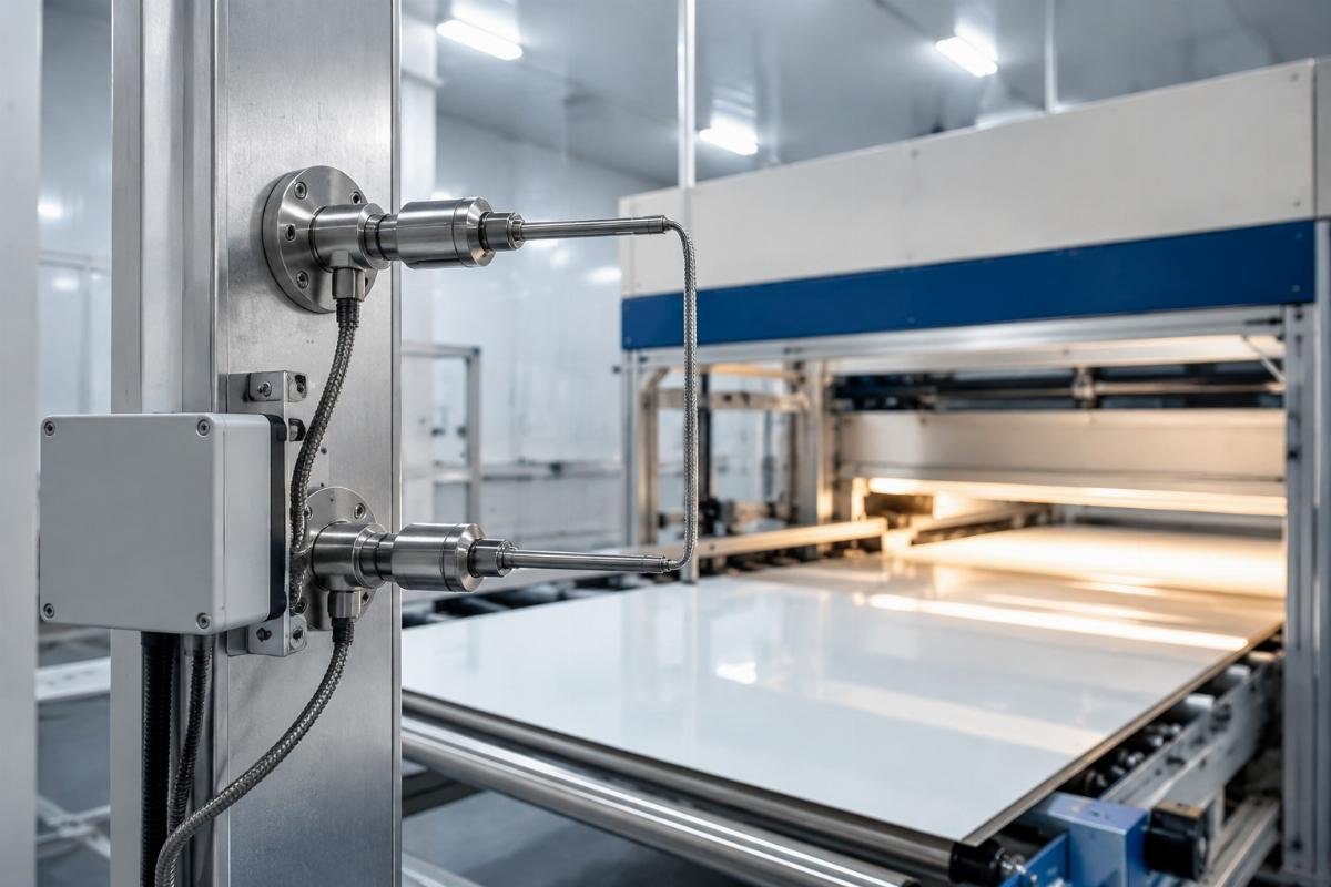 Temperature variance monitoring in production coating