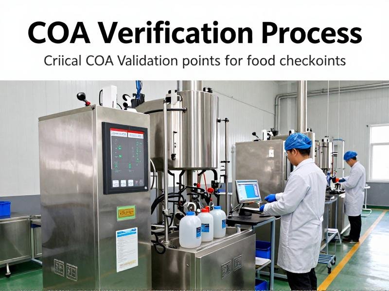 COA verification process showing key checkpoints