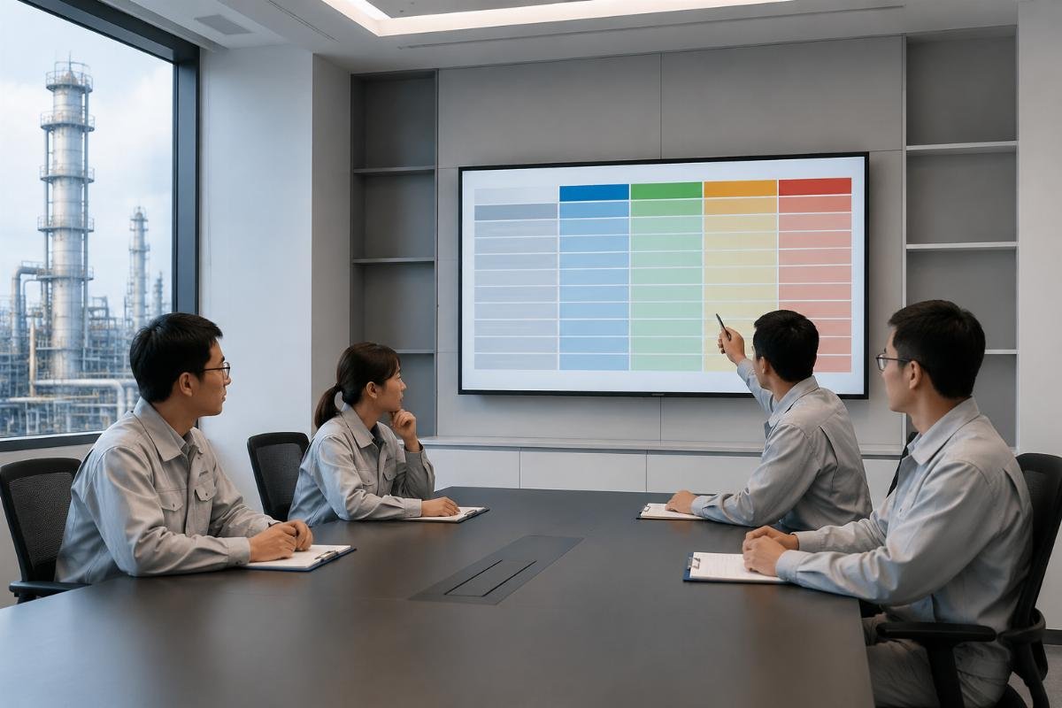 Decision criteria comparison chart Supplier quote evaluation framework