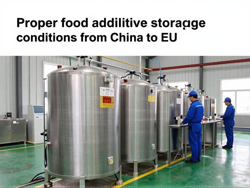 Proper food additive storage conditions from China to EU
