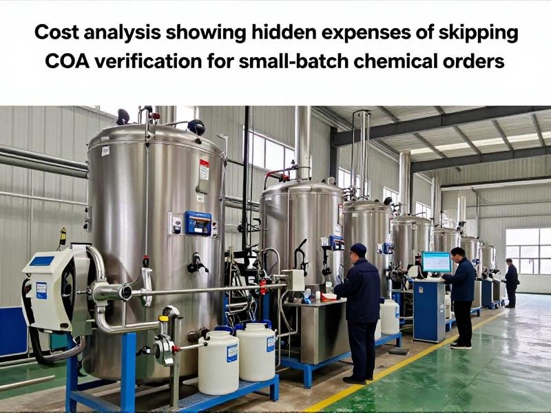 Hidden costs of COA verification for small orders Cost analysis showing hidden expenses of skipping COA verification for small-batch chemical orders