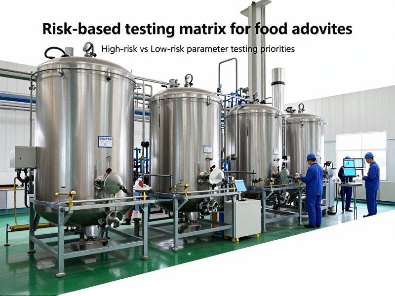 Risk-based testing matrix for food additives