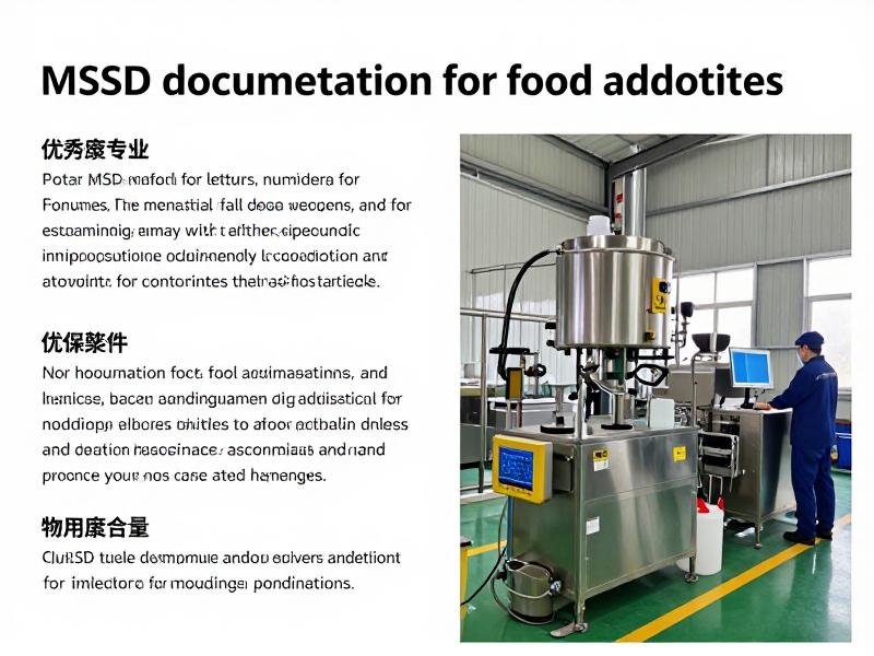 MSDS documentation for food additives