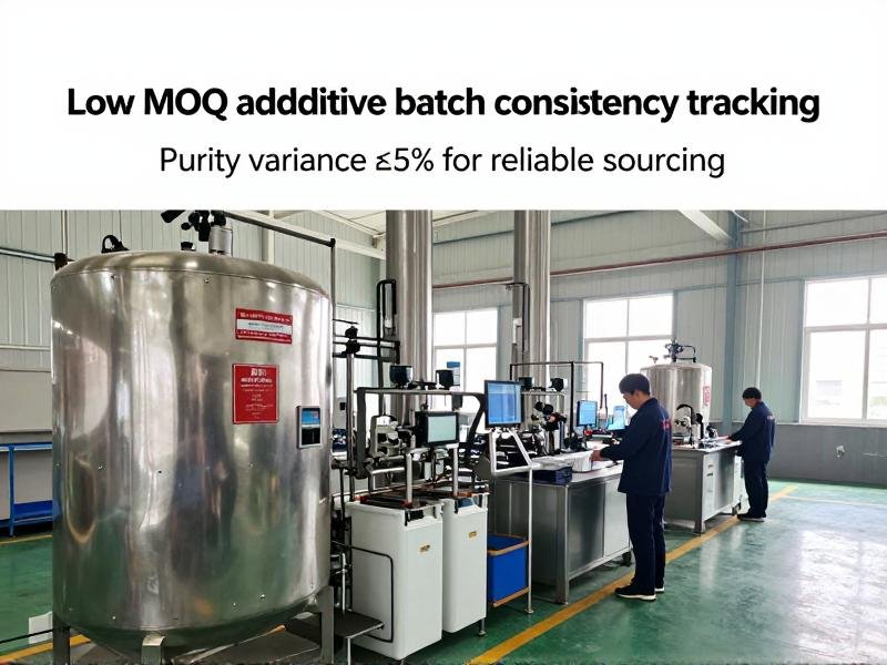 Low MOQ additive batch consistency tracking