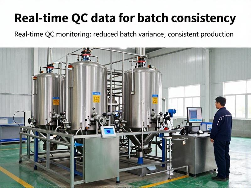 Real-time QC data for batch consistency