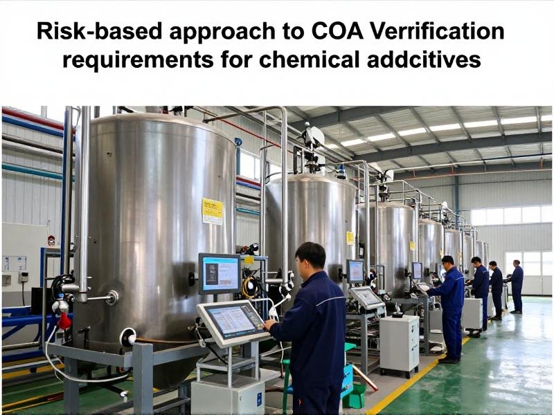 Risk-based COA verification strategy Risk-based approach to COA verification requirements for chemical additives