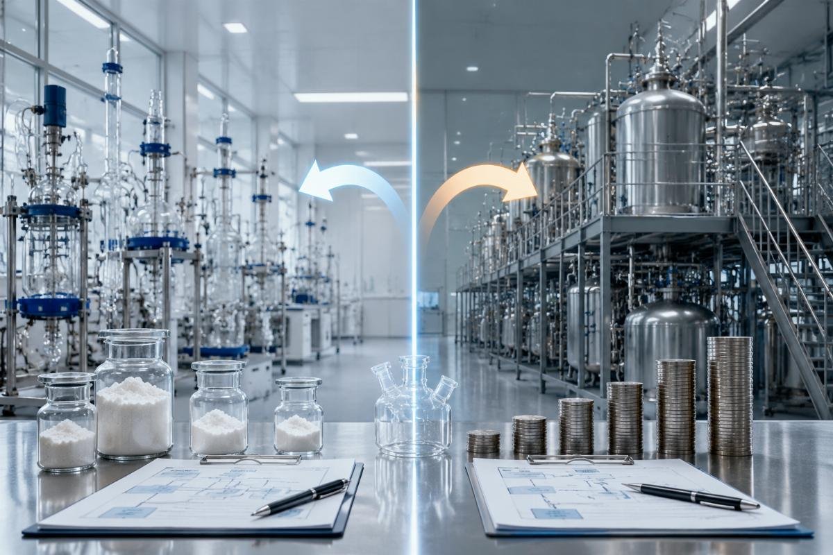 Synthesis method cost comparison visualization Comparison of synthesis routes affecting peptide costs