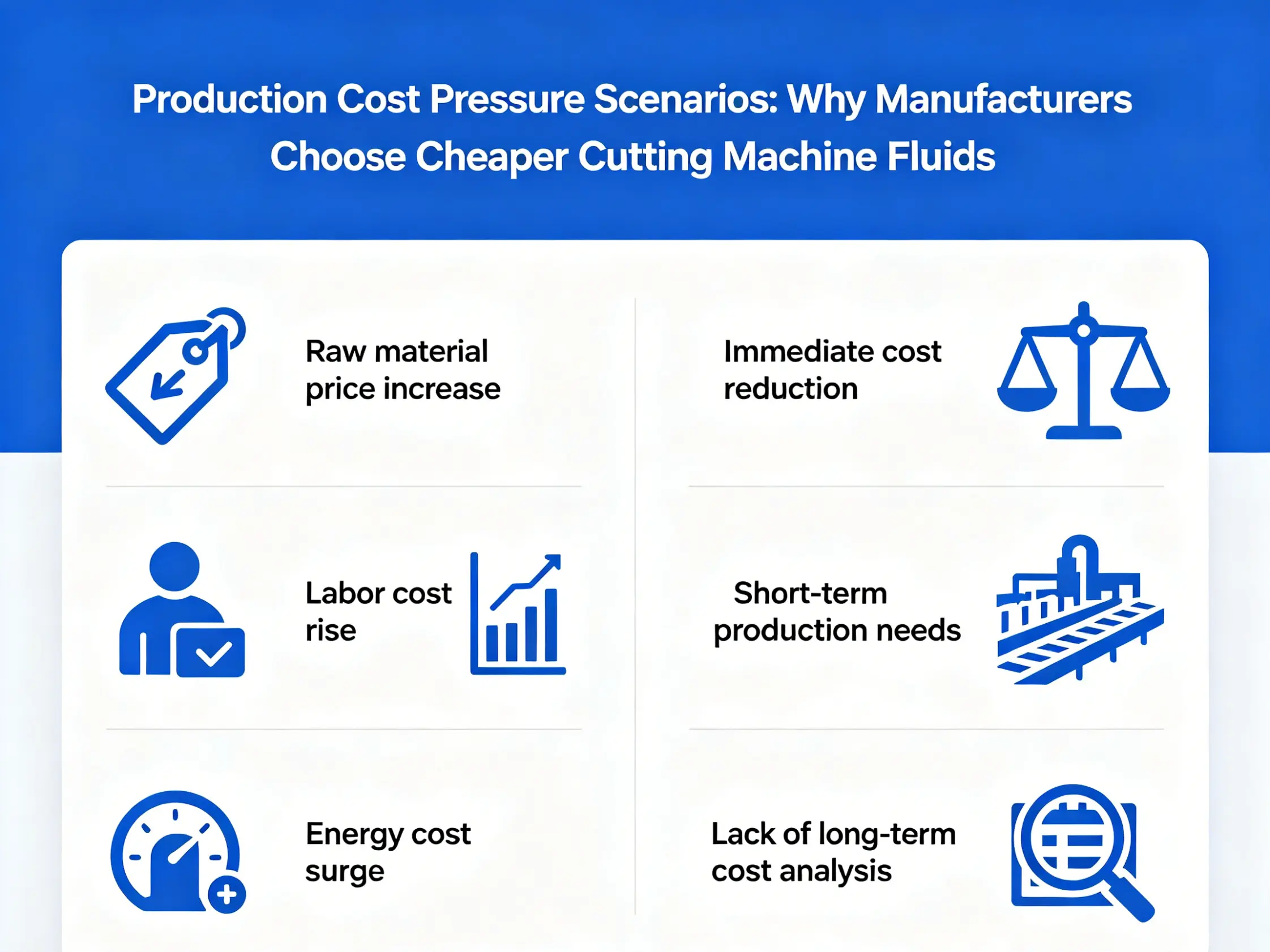 Why manufacturers choose cheaper cutting machine fluids Production cost pressure scenarios