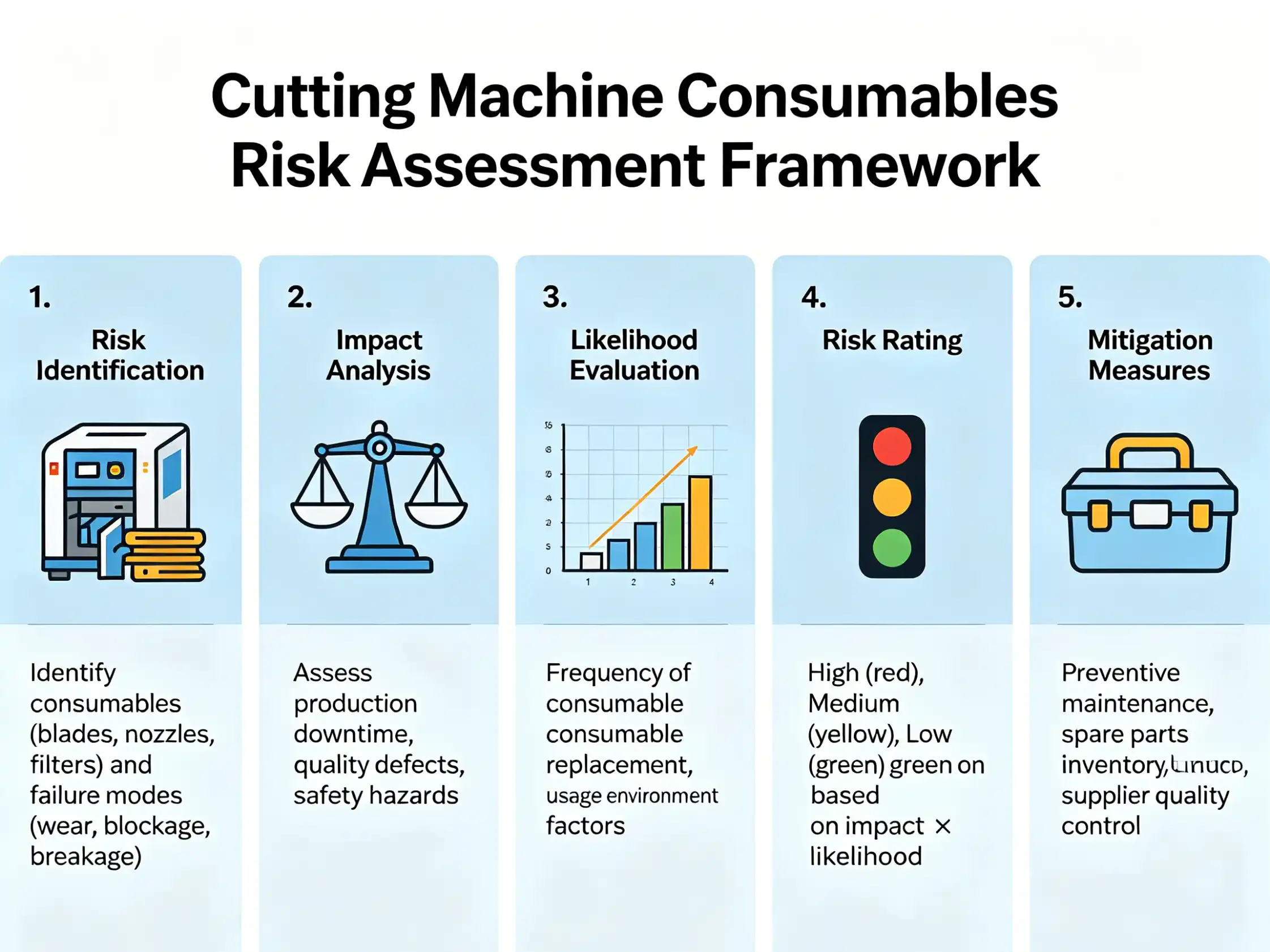 How to evaluate cutting machine consumables Risk assessment framework